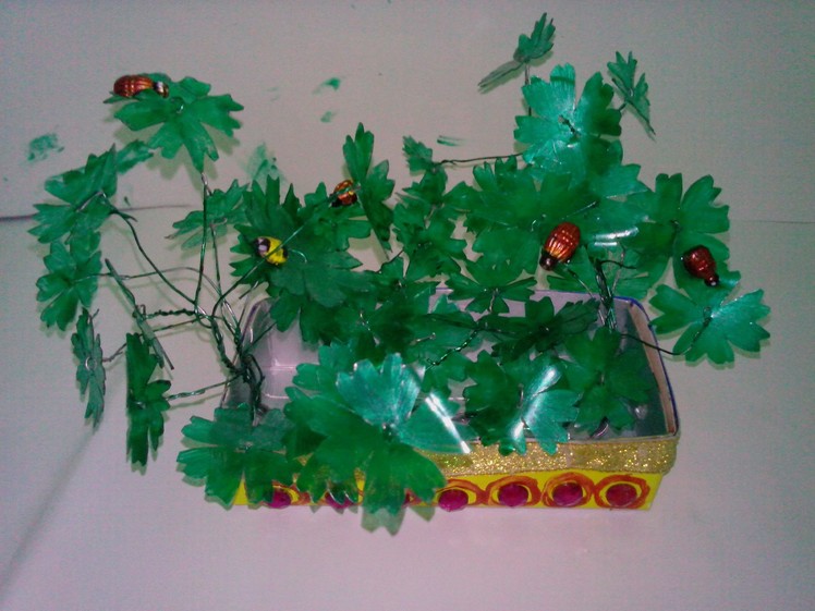 DIY- Recycling bottles to convert it into a nice showpiece in a very easy way