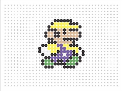 Hama Bead Wario (Mario Series 2 #11)