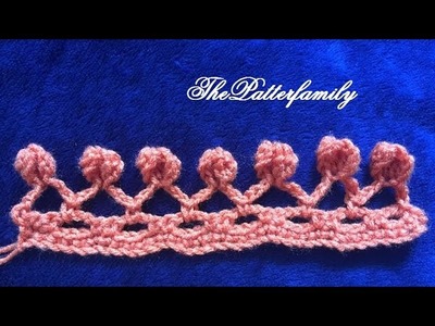 How to Crochet the Edge. Border . Trim Stitch Pattern #33│by ThePatterfamily