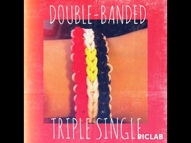 How To: Double Banded Triple Single Bracelet (Egyptian Flag)
