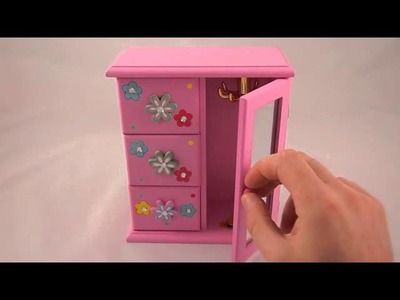 Pink girls jewellery box toy, trinket Mirror great gift idea