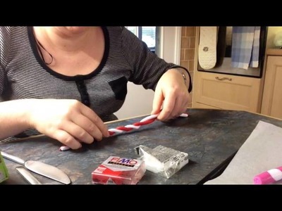 Polymer Clay Candy Cane Christmas Decoration Tutorial