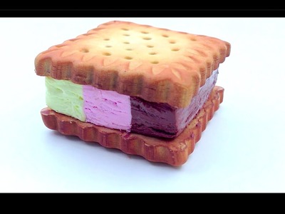 Polymer Clay Cookie Ice Cream Sandwich Tutorial! ♥