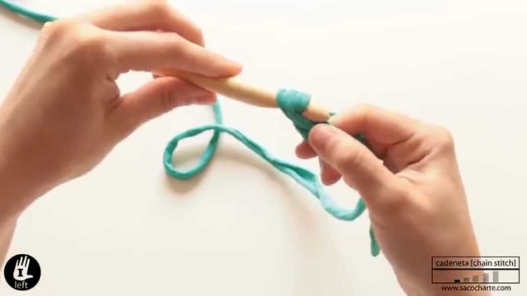 Punto cadeneta zurdos (1) - Ganchillo paso a paso | Crochet for beginners left-handed: Chain stitch