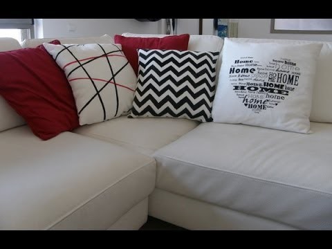 Fabric paint decorated pillows