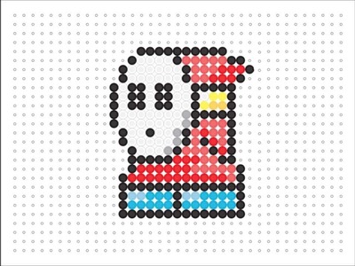 Hama Bead Shy Guy (Mario Series 2 #13)