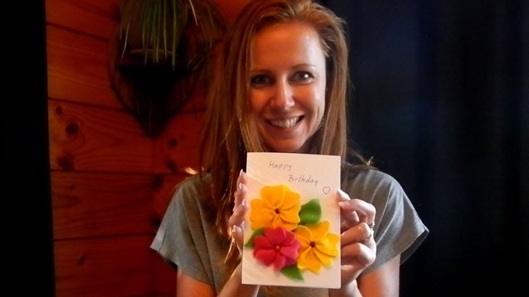How to make a handmade birthday card with flowers