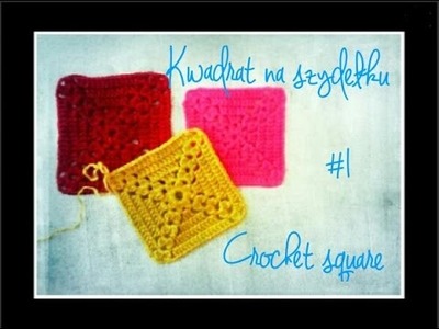 Kwadrat na szydełku. Crochet square #1
