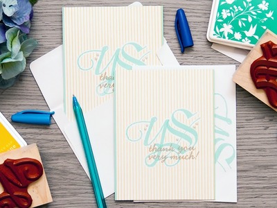 Monogrammed Thank You Cards