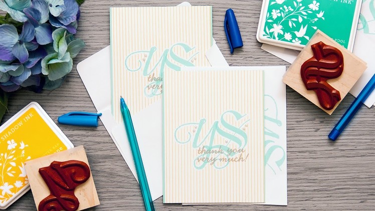 Monogrammed Thank You Cards