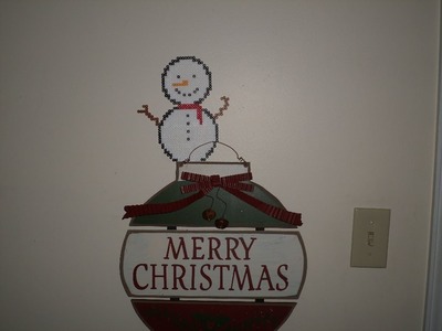 Perler Bead Christmas Snowman
