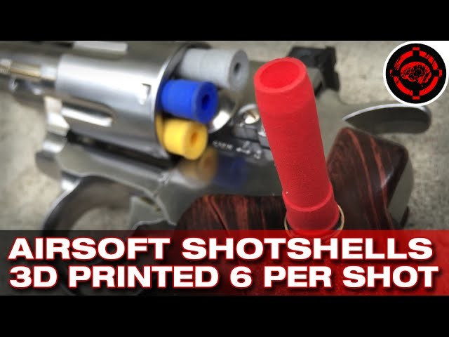 Airsoft Revolver Shotshells (6BBs per Shot) 3D Printed