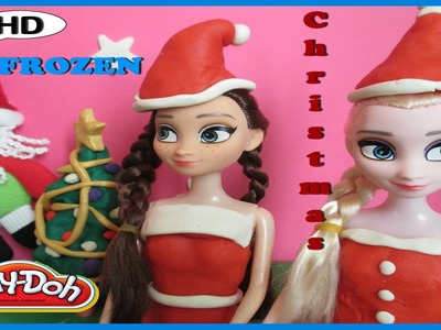 Christmas Preparation Party with Frozen Anna and Princess Elsa Play Doh Kinder Surprise Unboxing