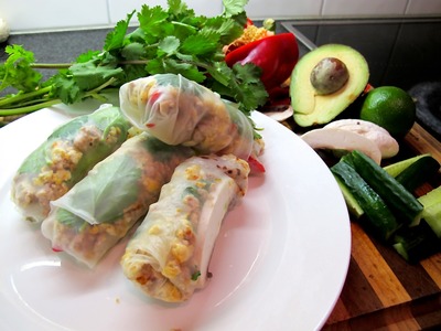 'Cooking with Ash!' - Rice Paper Rolls