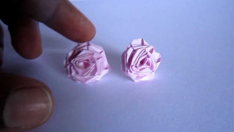 Handmade Jewelry - Paper Ribbon Rose Studs