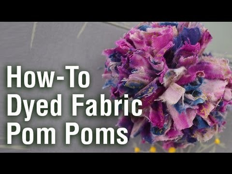 How to make a tie-dyed fabric pom pom