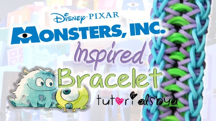 NEW Monsters Inc.  University Inspired Rainbow Loom Bracelet Tutorial | How To