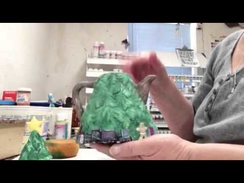 Painting Ceramics - Using a Wash to finish a Tree Teapot