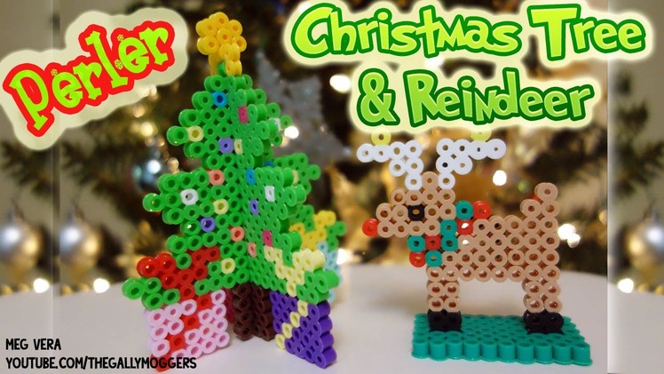 Perler Bead 3D Christmas Tree and 3D Reindeer Tutorial