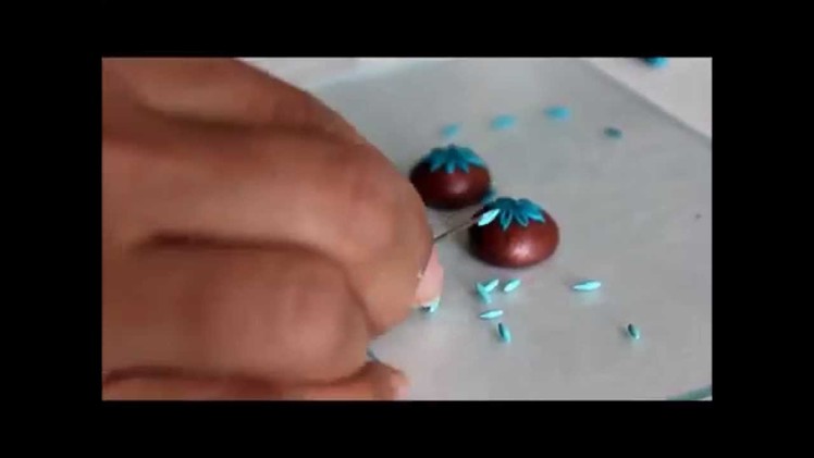 Polymer clay embroidery. Applique Technique - Tutorial. time lapse by Mitti Designs