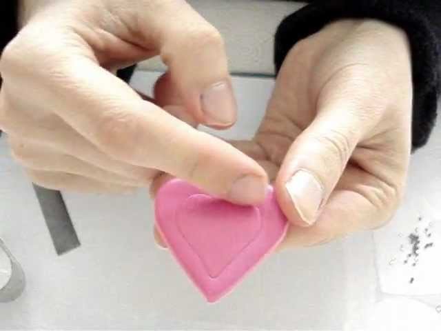 Polymer Clay Tutorial: Tarina Tarantino Inspired Pink Heart Ring (Or Pendant) with Rhinestones