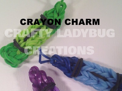 Rainbow Loom Bands CUTE.Easy CRAYON CHARM How to Make Tutorial by Crafty Ladybug