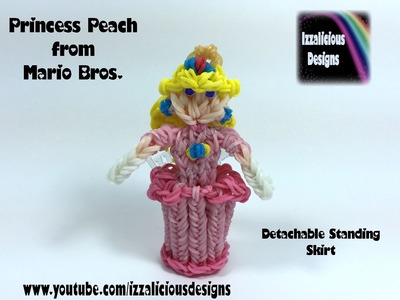 Rainbow Loom Princess Peach Action Figure.Doll.Charm from Mario Bros.