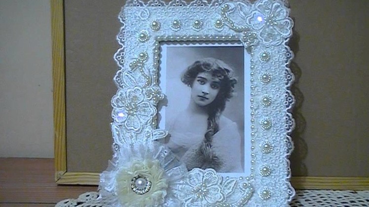 Shabby Chic altered photo frame Trash to Treasure Challenge on The Craft Hole on FB
