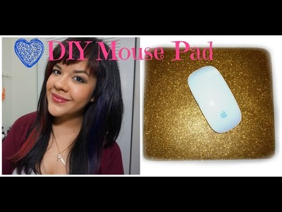 DIY Glitter Mouse Pad Tutorial