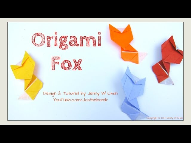Fall. Autumn Crafts - Origami Fox - How to Fold Paper Fox - Paper Crafts for Kids