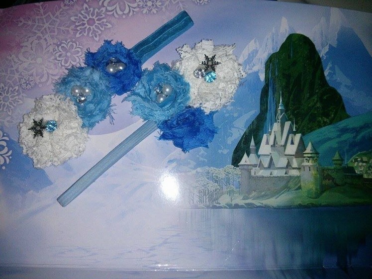 Shabby chique FROZEN themed flower tutorial***New Updated video***