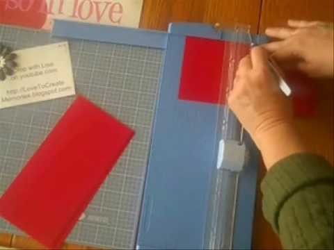 CM #59 - How to Cut 4 Square Cards, 4" x 4" from 12" Scrapbook Cardstock (Be My Valentine)
