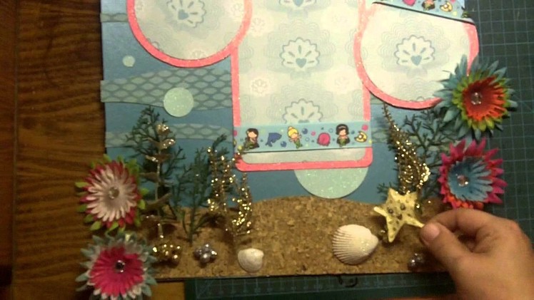 Disney Ariel Princess Little Mermaid 3D Scrapbooking Page Layout Cricut Dreams Can Come True