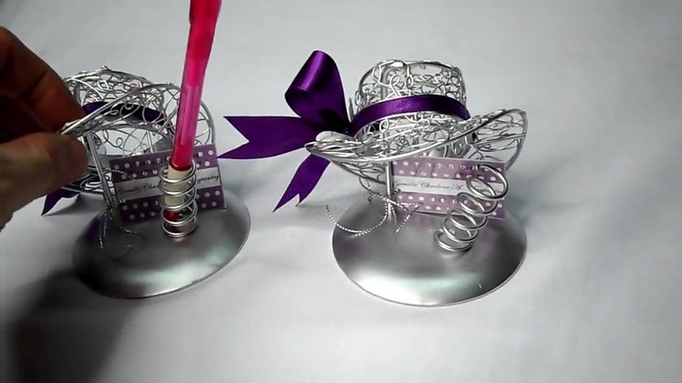 Metal Wire Crafted Lady's Hat party favors for Wedding, Debut, birthday