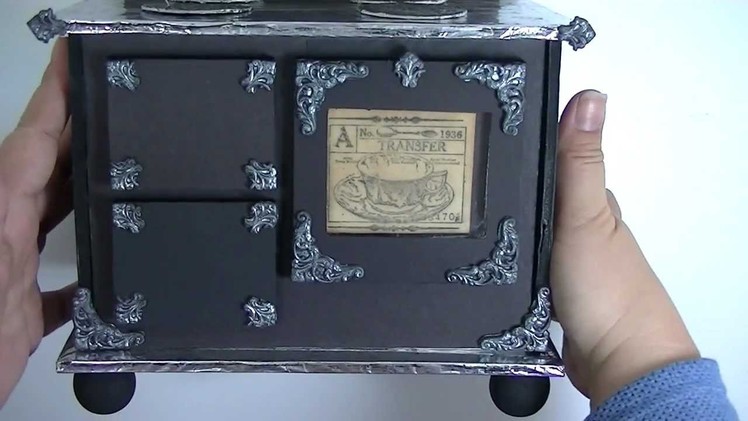 Vintage Stove Mini Album Scrapbook