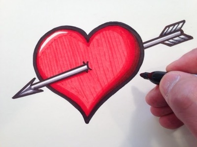 How to Draw a Heart with an Arrow