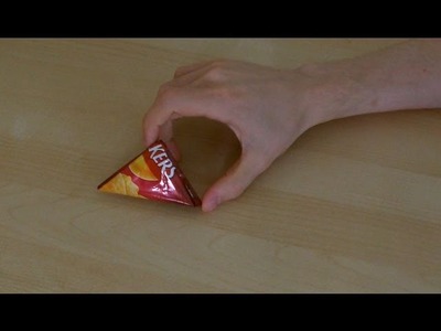 How To Make A Triangle From A Crisp.Chip Packet (HD)