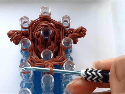 Rainbow Loom Charms 3D Teddy Bear: How to make with loom + bands