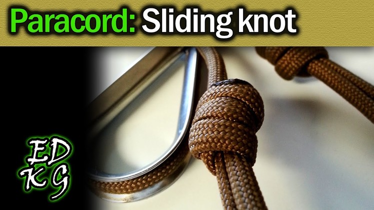 Simple Paracord: Sliding Knot (great for lanyards)