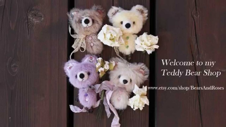 Teddy bear brooch.pin little story