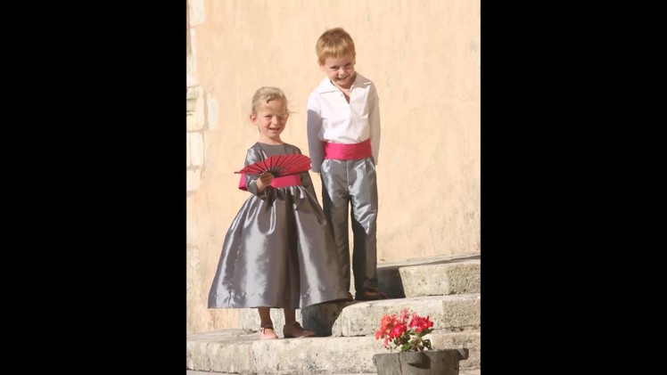 Winter flower girl dresses and page boy outfits by Little Eglantine