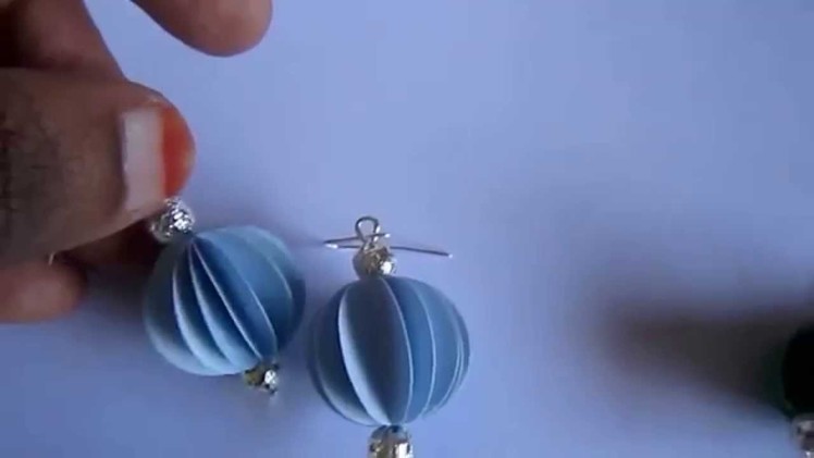 Handmade Jewelry - Paper Punch Globe Earrings (Not Tutorial)