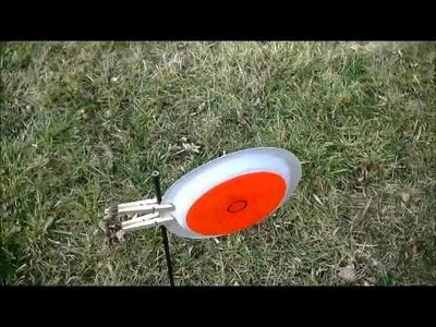 Homemade Inexpensive.Cheap Paper Plate Target & Stand