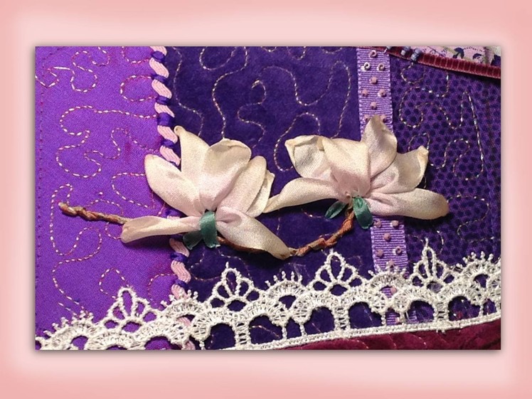 How to embroider a silk ribbon magnolia flower
