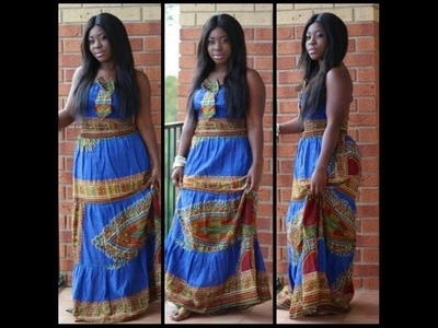 Outfit of the Day: Bold Blue & Ankara Print Maxi {Courtesy of Ghana}