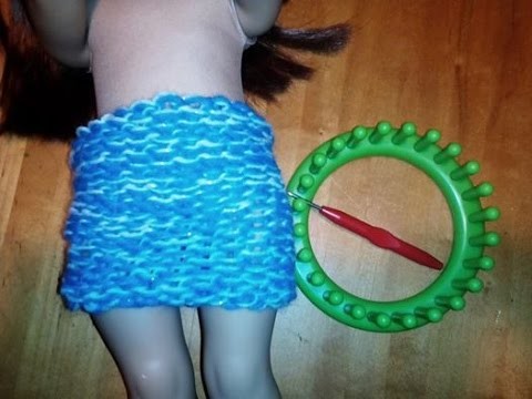 Circle loom: how to make a doll skirt.