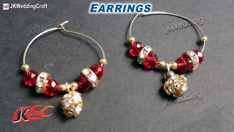 DIY How to make Hoop Earrings ( Jewelry Making)  - JK Wedding Craft 008