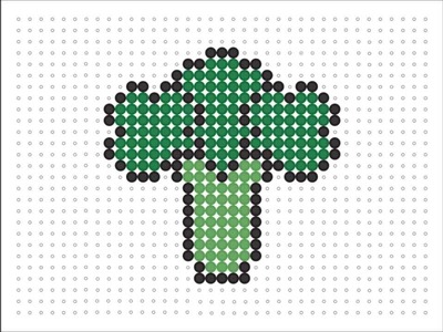 Hama Bead Broccoli (Food Series 2 #11)