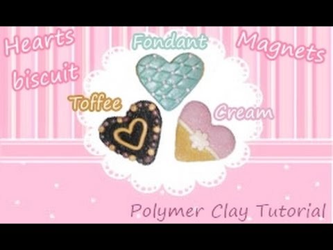 Heart BISCUIT Polymer Clay Tutorial (MAGNET)