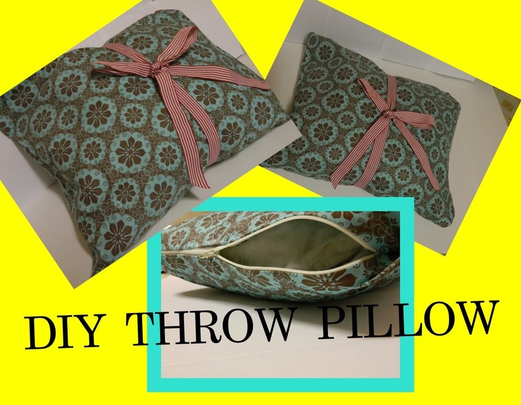 NO SEW Pillow with a ZIPPER | DIY